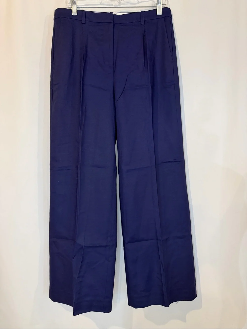 J.Crew Essential wide-leg pant in Gramercy linen blend in dark ink